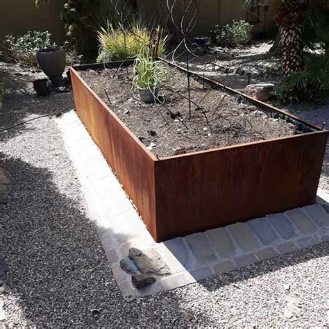 corten steel planter boxes|rectangular corten steel planters.